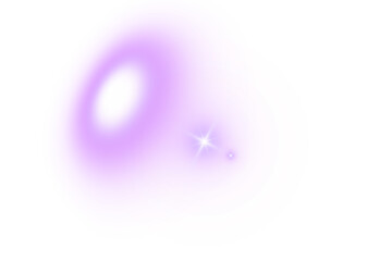 Purple Glowing Orb with Sparkles