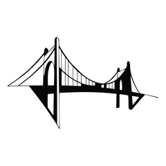 golden gate bridge vector illustration