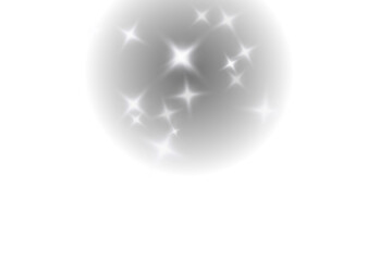 Silver Shimmering Stars with Soft Glow