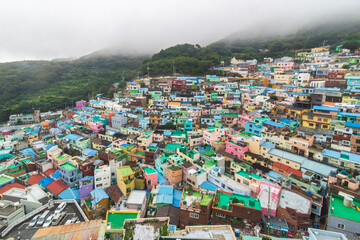  Busan, Korea - 02 Sep, 2025 - Colorful hillside houses of Gamcheon Culture Village in Busan, South Korea, vibrant urban landmark and popular travel destination for culture and art. © Saigonese