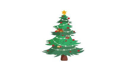 christmas tree on white background
