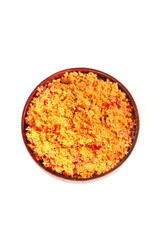 Enshi Hubei Specialty Chili Pepper Powder in Ceramic Bowl