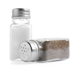 Salt and pepper shakers isolated on white