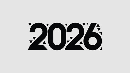 Modern 2026 design element with geometric triangles