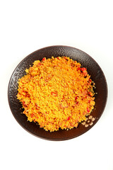 Enshi Chili Pepper Powder in Ceramic Bowl, Hubei Specialty