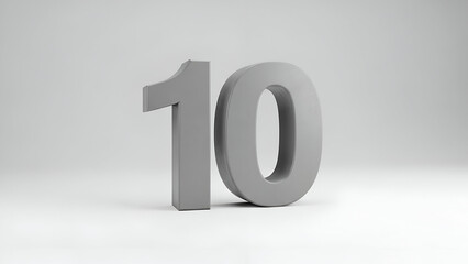 Ten Numerical Figure on White Surface