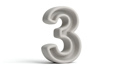 Fototapeta premium Number Three Sculpture