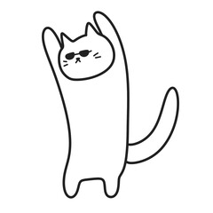white cat. cartoon. character. cat. cartoon. doodle. drawing. face. cute. animal. cats. kid. kitty. child. sketches. line. pet. kitten.