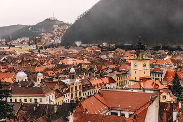 Panoramic View of Historic City of Brasov