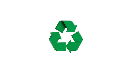 Obraz premium Green recycle symbol with three arrows forming triangle, representing sustainability, eco friendly practices, and environmental conservation on transparency background
