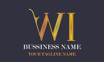 WI W wi initial logo | initial based abstract modern minimal creative logo, vector template image. luxury logotype logo, real estate homie logo. typography logo. initials logo
