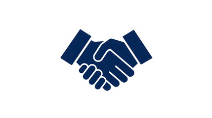 Fototapeta premium Handshake icon business agreement partnership cooperation trust teamwork deal contract collaboration success