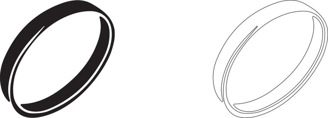 Wedding ring. Vector icon.