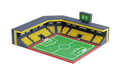 Miniature Soccer Stadium with Scoreboard