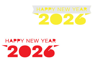 Happy new year 2026 celebration greeting banner design festive holiday announcement graphic seasonal event party countdown future calendar date