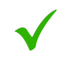green tick check mark icon