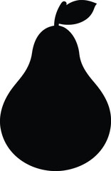 Pear Fruit Silhouette Vector