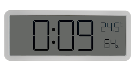 Large digital clock with temperature sensor