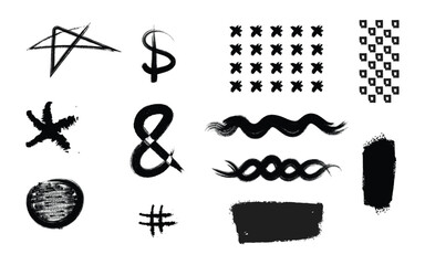 Obraz premium Collection of various symbols and icons