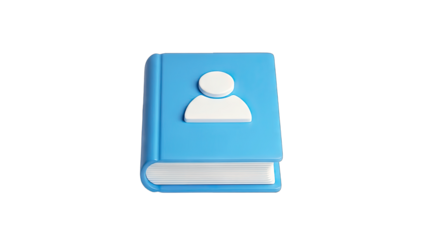 Contact Book Icon on White Background