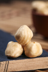 Roasted Hazelnuts Unshelled - Healthy Nuts Snack Close-up