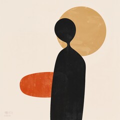 Modern Abstract Figurative Art with Emphasis on Silence and Space