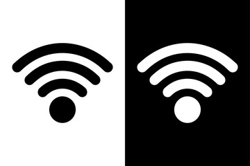 Internet Connection WiFi Symbol Silhouette Vector Illustration