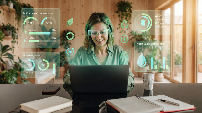 Sustainability Specialist Monitoring Energy and Resource Efficiency