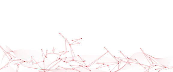 Vector Connect link background. global network technology concept. Digital technology futuristic internet network speed connection red background
