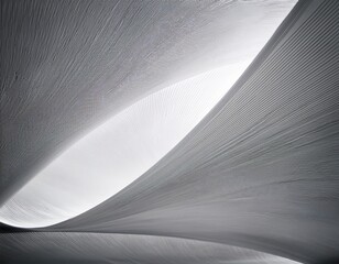 abstract shape combine with architectural and strips of cloth under ceiling look clean minimal suit for product display background soft gray color tones with lighting and fade gradient on surface