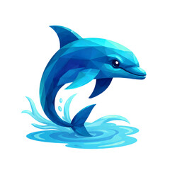 Cute and beautiful dolphin logo.