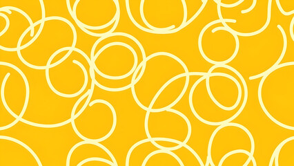 Vibrant yellow background with white overlapping circles pattern