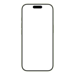 Sage smartphone template. For Mockup. No background. White blank screen. Isolated