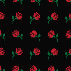 seamless pattern rose flower background. for fabric, cover, greeting card or wallpaper