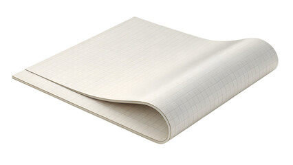 Stack of Blank White Graph Paper Sheets | Stationery Mockup