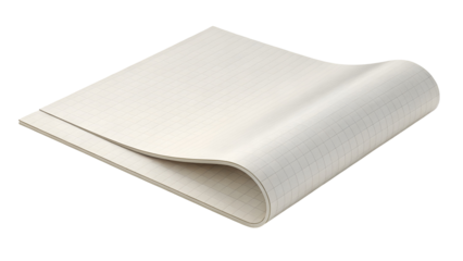 Stack of Blank White Graph Paper Sheets | Stationery Mockup