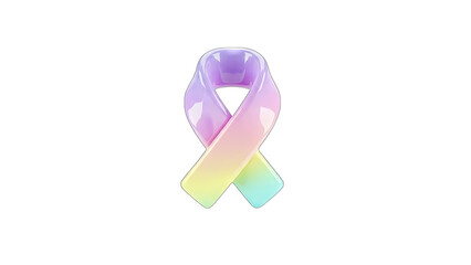 Gradient Awareness Ribbon on White Background