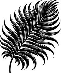 Fototapeta premium Elegant Tropical Palm Leaves Silhouette Design