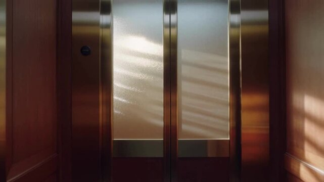 The atmosphere in the elevator with the doors closed