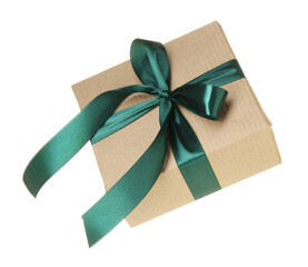 One beautiful gift box isolated on white