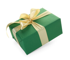 One beautiful gift box isolated on white