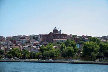 Obraz premium Private Fener Greek Secondary and High School, formerly known as Fener Greek boys' high school, is one of the symbols of Istanbul in Türkiye 10.05.2025