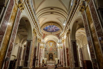 Fototapeta premium Isernia, Molise. The Cathedral of St. Peter the Apostle is the most important Catholic building of the city of Isernia, mother church of the Diocese of Isernia-Venafro.