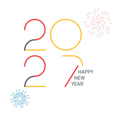 2027 new year logo.New business goal strategy concept. 2027 goal planning business concept	
