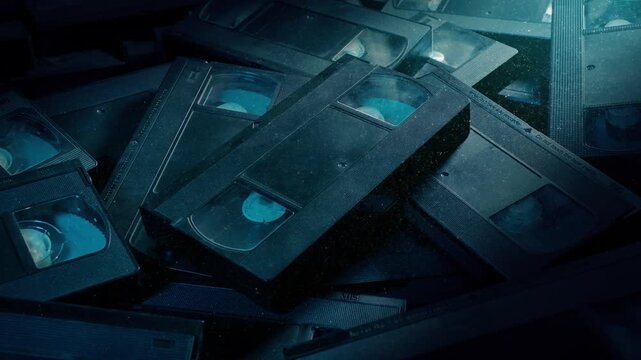 Video Tapes In Dusty Storage