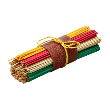 Losar incense bundle. Isolated white background. Png format