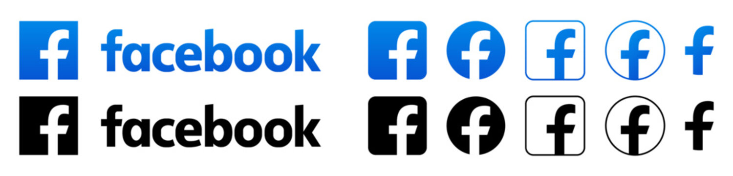 Facebook Vector Logo Set