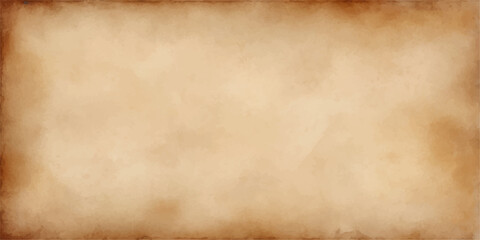 Aged vintage brown paper texture background with a stained parchment grunge sheet design