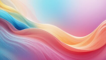 Smooth curves and gentle gradients in a vivid pastel color scheme adorn this contemporary abstract backdrop.