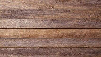 Fototapeta premium Rustic Wooden Plank Background with Natural Wood Grain, Aged Brown Timber Texture and Horizontal Boards